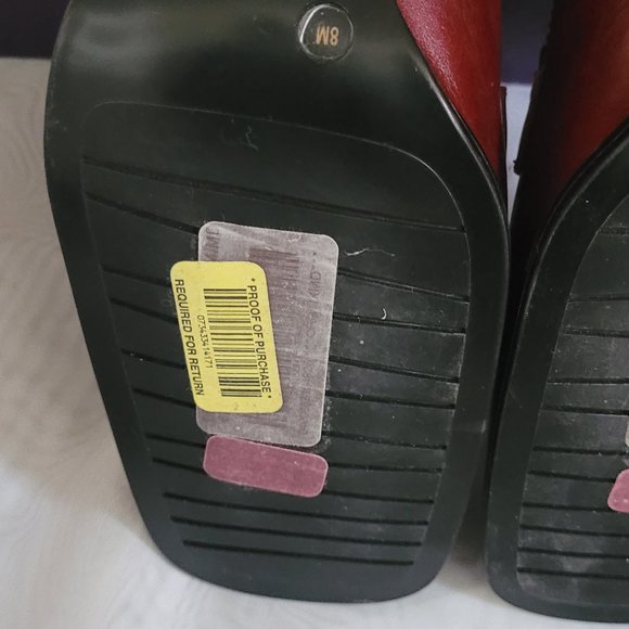 Gianni Bini Chunky Leather Upper Heels - Size 8 - Picture 7 of 8